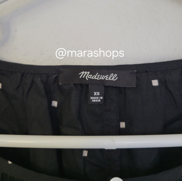 Madewell Button-Front Tie-Waist Mini Dress in Square Spot - Picture 6 of 7